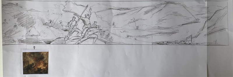 八秩丹青繪崢嶸，青春足跡續烽火——設計學院開展抗戰勝利80周年紅色教育研學實踐